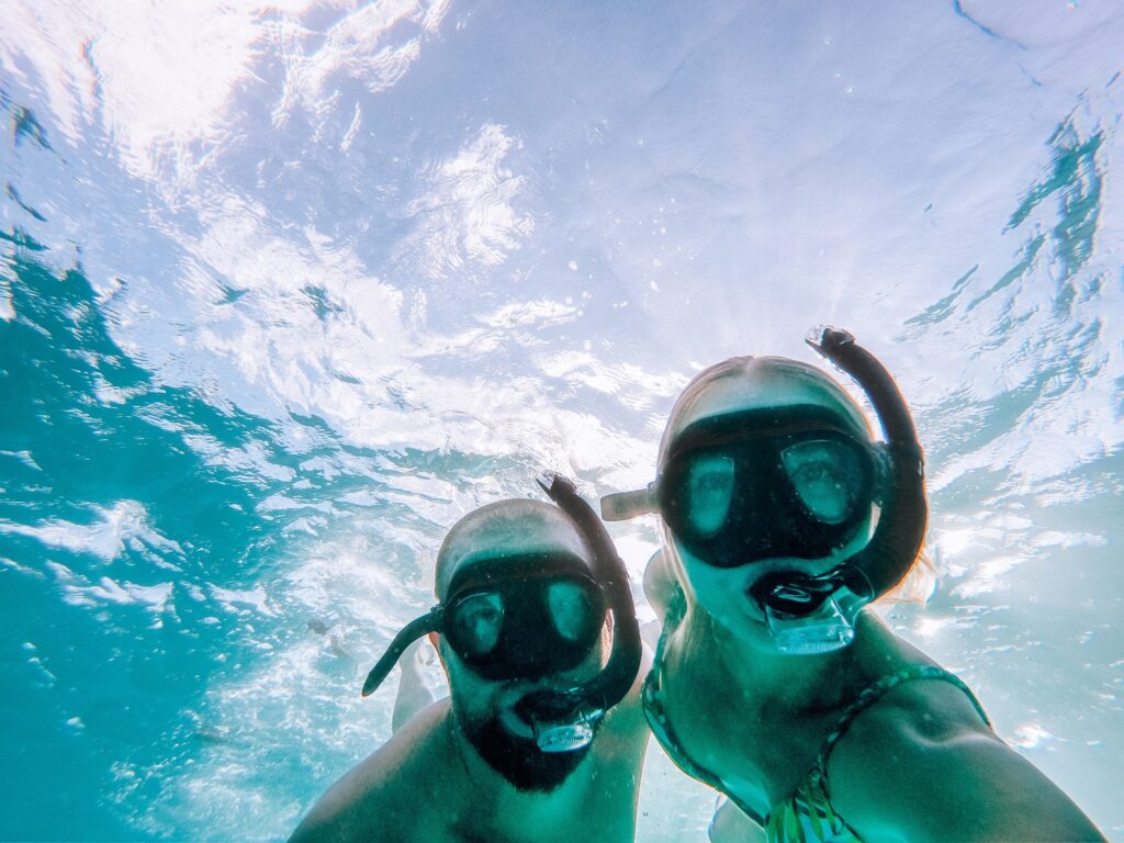 Couple Snorkeling selfie